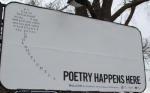 Poetry Month Billboard by Poetry London and sponsored by Brick Books and the London Public LIbrary